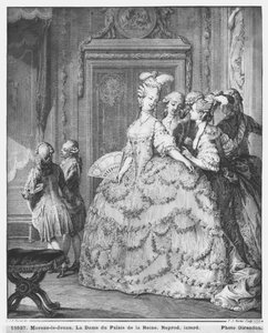 ピエトロアントニオマルティーニ（1739〜97年）1777年に彫刻されたパレドゥラレーヌの女性 作： Jean Michel the Younger Moreau